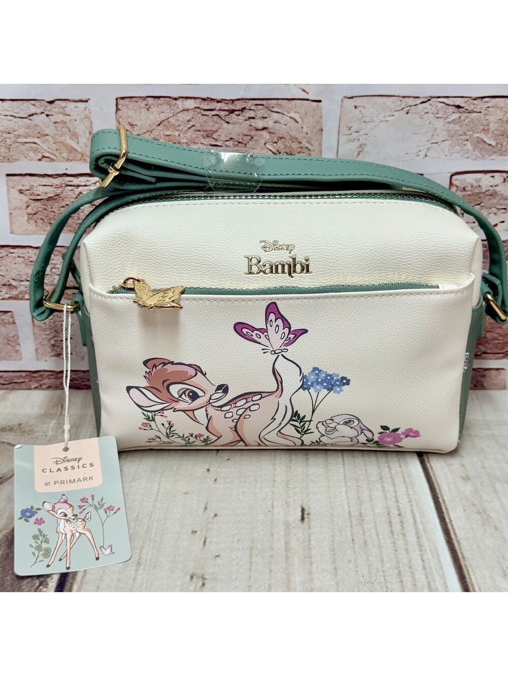 Disney Classics at PRIMARK Bambi Crossbody Shoulder Bag Organizer Purse ~ NWT